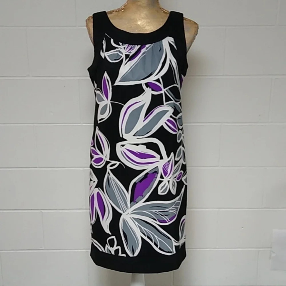 KNEE LENGTH, SLEEVLESS, ROUND NECK, STRETCH, CONTEMPORARY DRESS